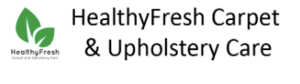 HealthyFresh Carpet Cleaning logo on the website homepage.