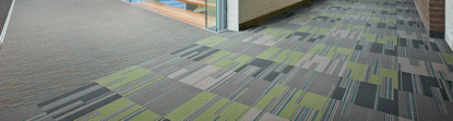 Stylish modern commercial business interior. Flotex flooring, concept.