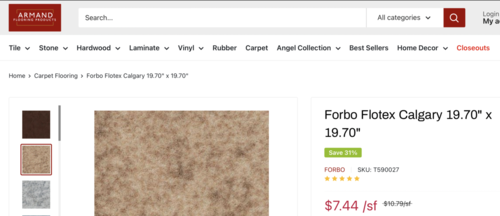 The homepage of Armand Flooring. The starting point for everything related to Armand Flooring is information, pricing, or purchasing Flotex carpet.