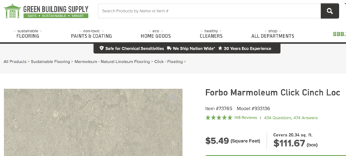 Green Building Supply is the homepage for Flotex carpet, providing information, pricing, and purchasing.