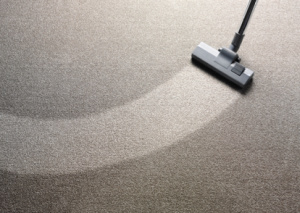 The vacuum cleaner is designed with an extra clean strip on the carpet to showcase its profound cleaning ability.